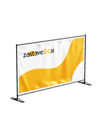 Obrnjen vodoraven reklamni PVC transparent tiskan na cerado