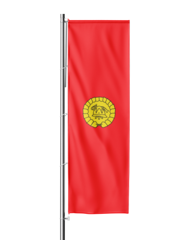 Izobešena društvena gasilska zastava dimnezije 100x300cm